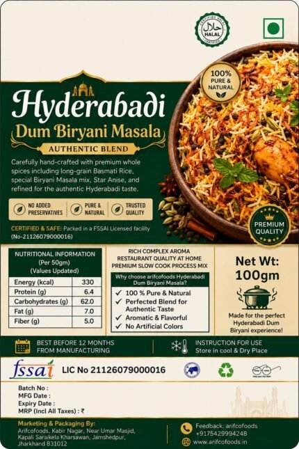 Hyderabadi Dum Biryani Masala – ArifcoFoods